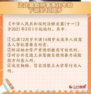 最新刑事责任年龄12岁(“12岁刑事责任新规定出炉”)